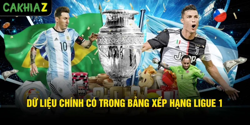 Dữ liệu chính có trong bảng xếp hạng Ligue 1